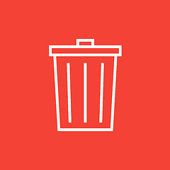 Image showing Trash can line icon.