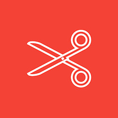 Image showing Scissors line icon.