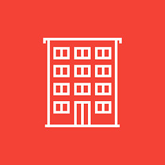 Image showing Residential building line icon.