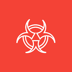 Image showing Bio hazard sign line icon.