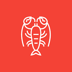 Image showing Lobster line icon.