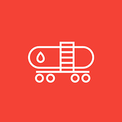 Image showing Oil tank line icon.