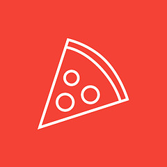 Image showing Pizza slice line icon.