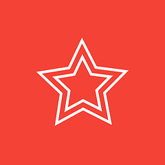 Image showing Rating star line icon.