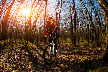 Image showing Cyclist Riding the Bike