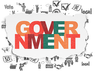 Image showing Political concept: Government on Torn Paper background