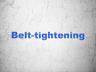 Image showing Business concept: Belt-tightening on wall background