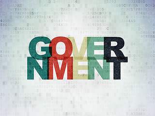 Image showing Political concept: Government on Digital Data Paper background
