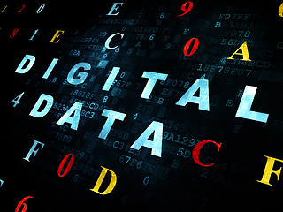 Image showing Data concept: Digital Data on Digital background