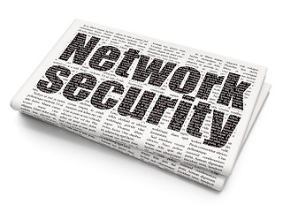 Image showing Privacy concept: Network Security on Newspaper background