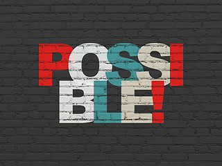 Image showing Business concept: Possible! on wall background