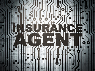 Image showing Insurance concept: circuit board with Insurance Agent