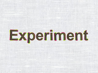 Image showing Science concept: Experiment on fabric texture background