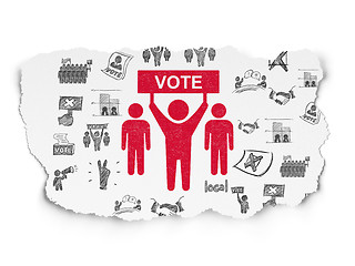 Image showing Political concept: Election Campaign on Torn Paper background