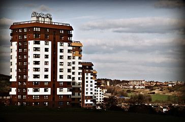 Image showing Row of Tower Blocks