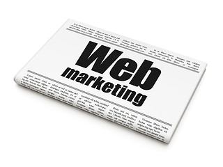 Image showing Web design concept: newspaper headline Web Marketing