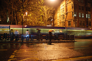 Image showing Supertram in Motion