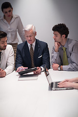 Image showing business people group on meeting at modern startup office