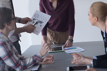 Image showing startup business team on meeting at modern office