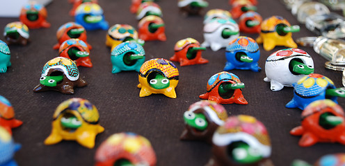 Image showing Carved Tortoise Toys