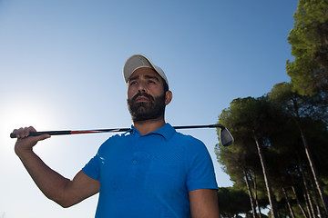 Image showing golf player portrait