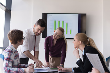 Image showing startup business team on meeting at modern office