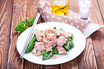 Image showing salad with tuna