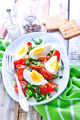 Image showing salad with egg