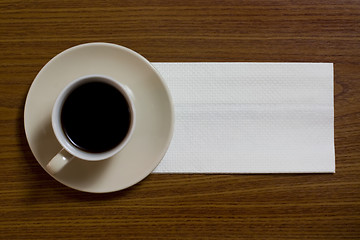 Image showing Coffee with napkin

