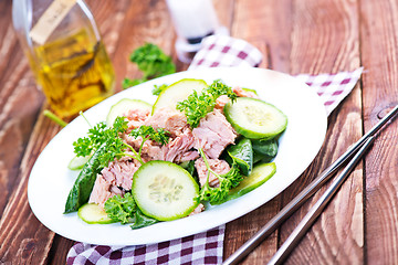 Image showing salad with tuna