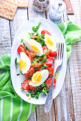 Image showing salad with egg