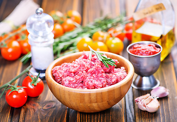 Image showing raw minced meat