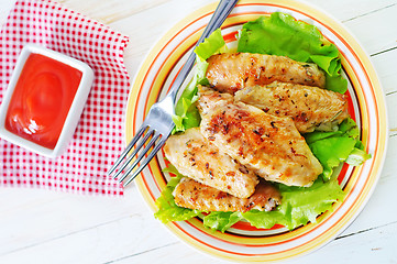 Image showing fried chicken wings