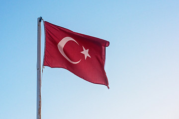 Image showing Turkish Flag from yacht 