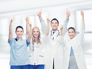 Image showing professional young team or group of doctors