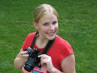 Image showing A Pretty Young Photographer