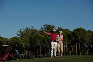 Image showing portrait of couple on golf course