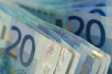 Image showing 20 euro banknotes