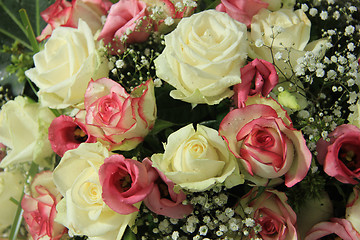 Image showing pink and white bridal bouquet