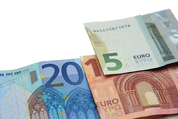 Image showing year 2015  in Euro notes