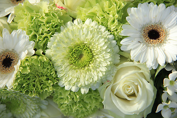 Image showing mixed white wedding flowers