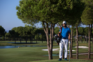 Image showing golf player portrait at course