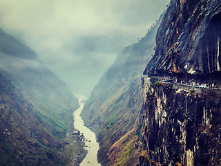 Image showing Car on road in Himalayas