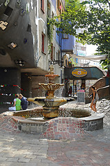 Image showing Hundertwasser Fountain Vienna