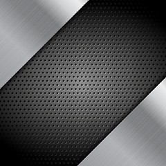Image showing Metal perforated texture technical background