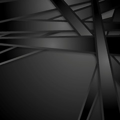 Image showing Black stripes abstract corporate background