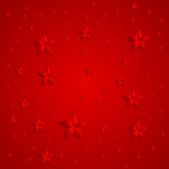 Image showing Red stars abstract background