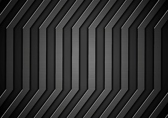 Image showing Dark concept stripes technology abstract background