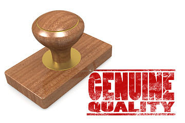 Image showing Genuine quallity wooded seal stamp