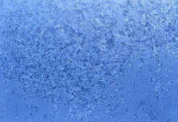 Image showing Natural ice pattern on winter glass